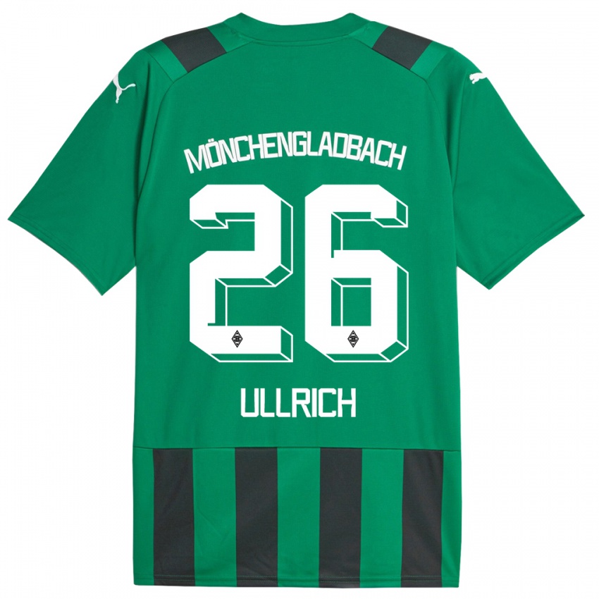 Heren Lukas Ullrich #26 Zwart Groen Uitshirt Uittenue 2023/24 T-Shirt België