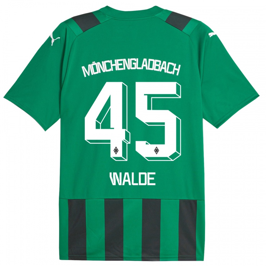 Heren Simon Walde #45 Zwart Groen Uitshirt Uittenue 2023/24 T-Shirt België