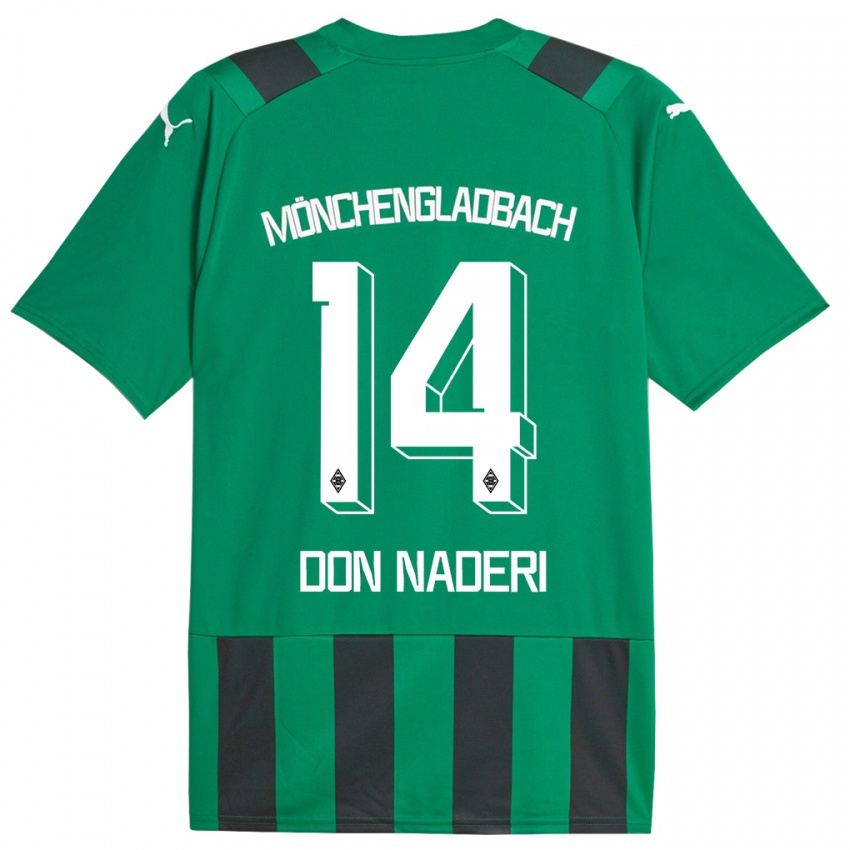 Heren Ryan Don Naderi #14 Zwart Groen Uitshirt Uittenue 2023/24 T-Shirt België