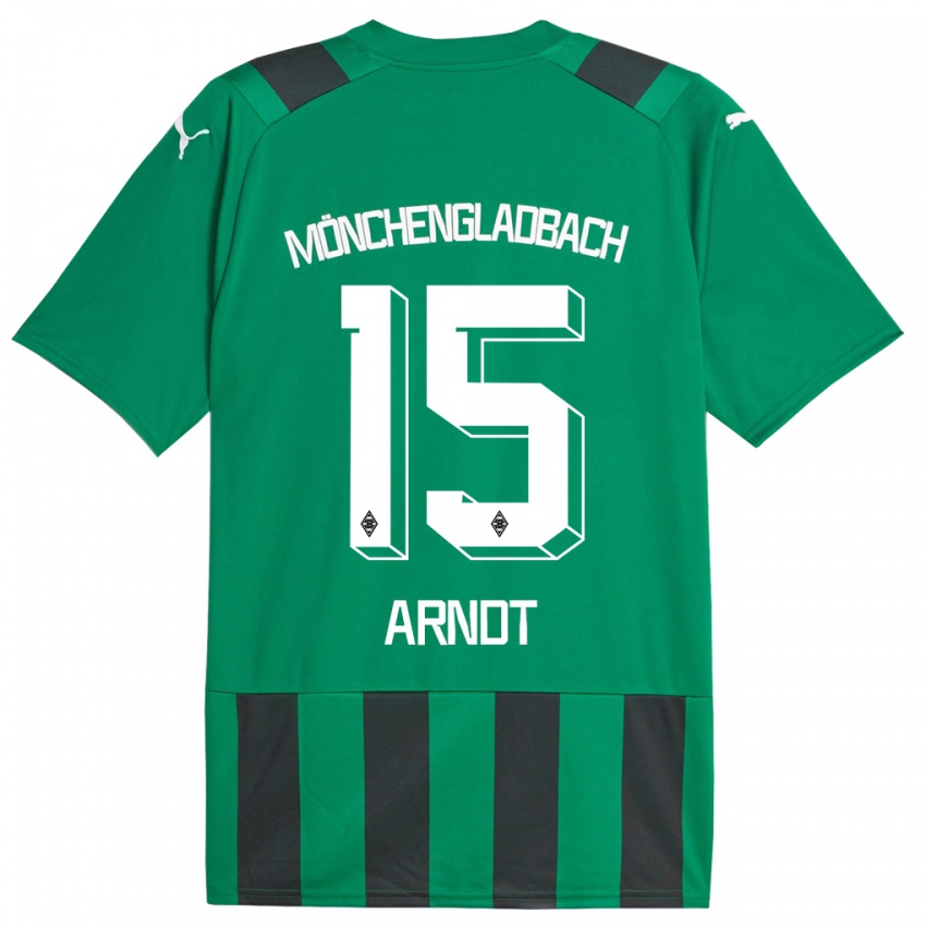 Heren Leo Arndt #15 Zwart Groen Uitshirt Uittenue 2023/24 T-Shirt België