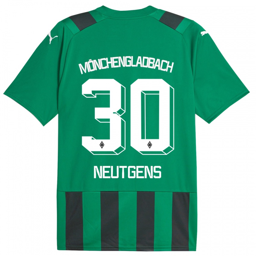 Heren Maximilian Neutgens #30 Zwart Groen Uitshirt Uittenue 2023/24 T-Shirt België