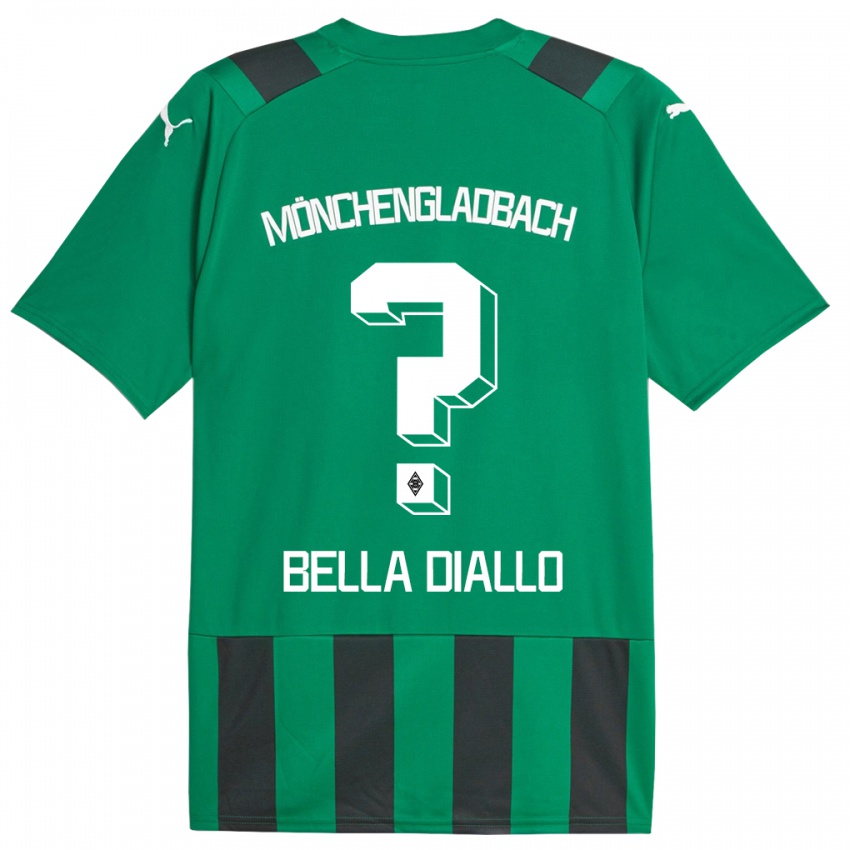 Homme Maillot Oumar Bella Diallo #0 Vert Noir Tenues Extérieur 2023/24 T-Shirt Belgique