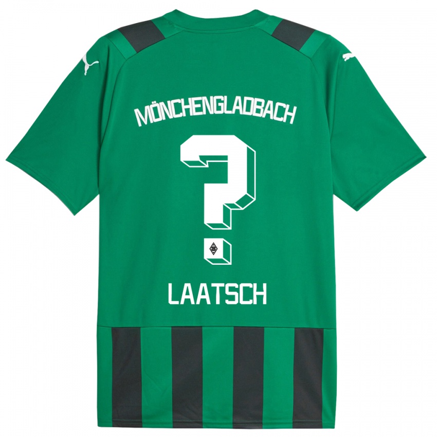 Homme Maillot Leonard Laatsch #0 Vert Noir Tenues Extérieur 2023/24 T-Shirt Belgique