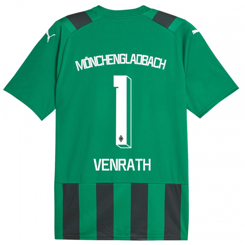 Heren Lisa Venrath #1 Zwart Groen Uitshirt Uittenue 2023/24 T-Shirt België