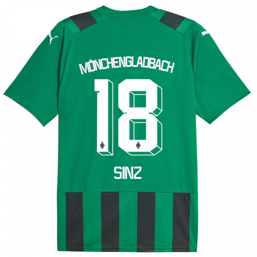 Heren Michelle Sinz #18 Zwart Groen Uitshirt Uittenue 2023/24 T-Shirt België