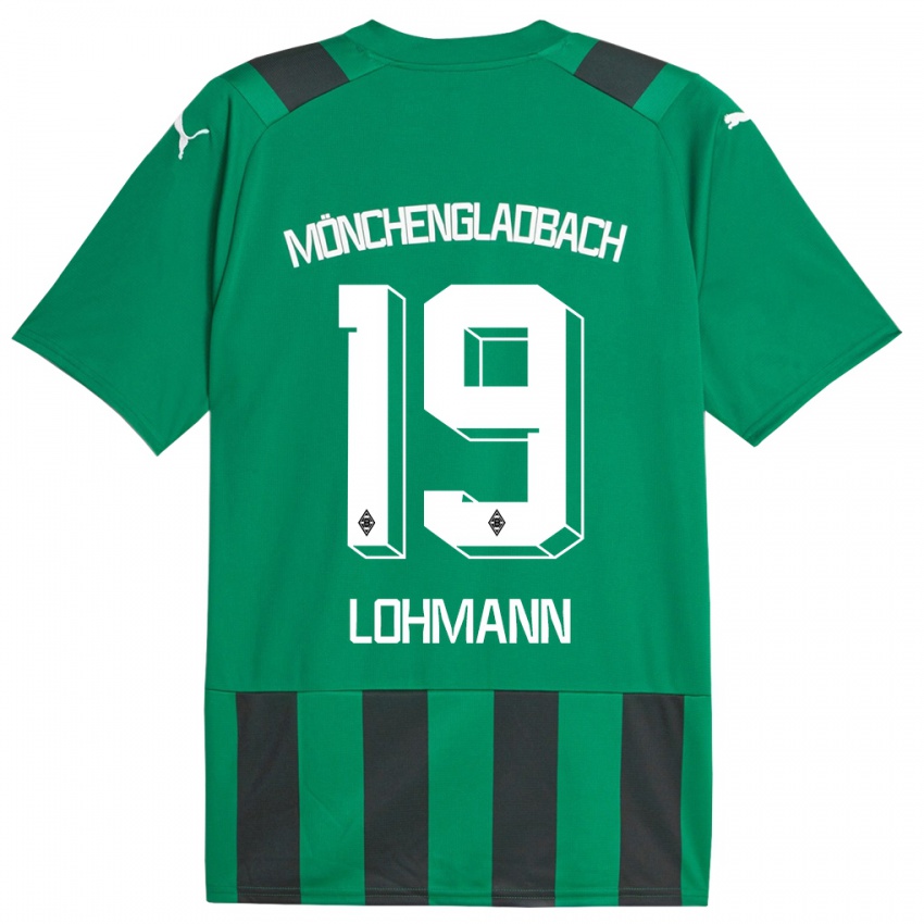 Homme Maillot Mona Lohmann #19 Vert Noir Tenues Extérieur 2023/24 T-Shirt Belgique