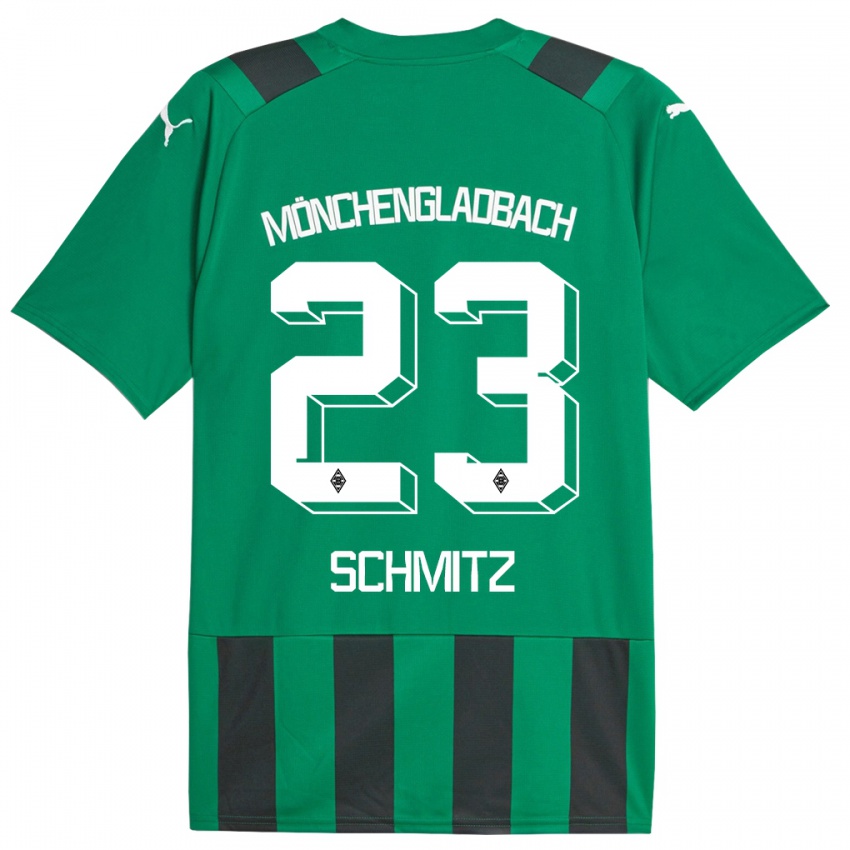 Homme Maillot Sarah Schmitz #23 Vert Noir Tenues Extérieur 2023/24 T-Shirt Belgique