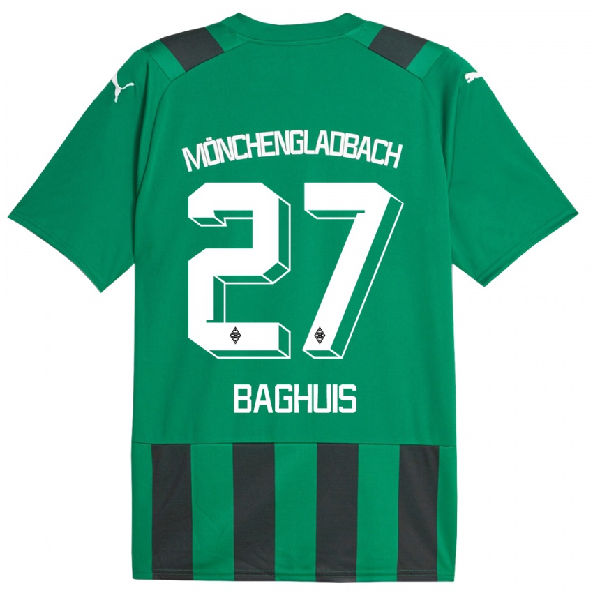 Homme Maillot Chantal Baghuis #27 Vert Noir Tenues Extérieur 2023/24 T-Shirt Belgique