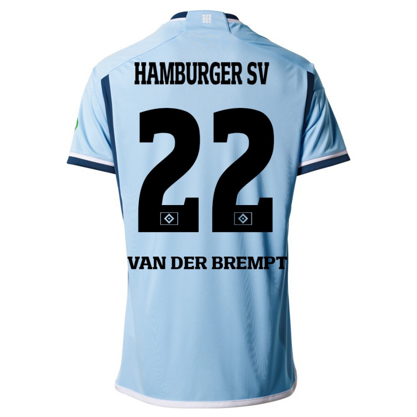 Heren Ignace Van Der Brempt #22 Blauw Uitshirt Uittenue 2023/24 T-Shirt België