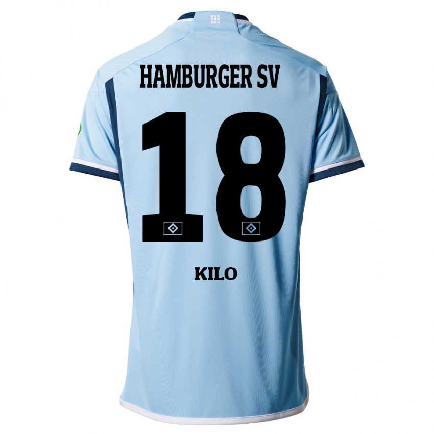 Heren Jesse Kilo #18 Blauw Uitshirt Uittenue 2023/24 T-Shirt België