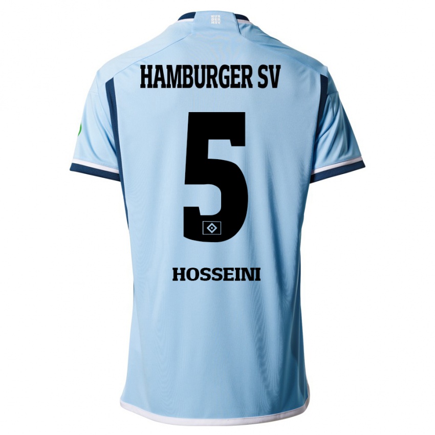 Heren Reza Hosseini #5 Blauw Uitshirt Uittenue 2023/24 T-Shirt België