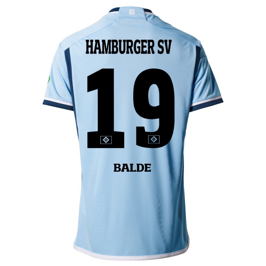 Heren Saido Balde #19 Blauw Uitshirt Uittenue 2023/24 T-Shirt België