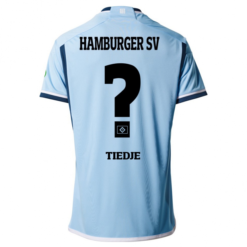 Heren Patrick Tiedje #0 Blauw Uitshirt Uittenue 2023/24 T-Shirt België