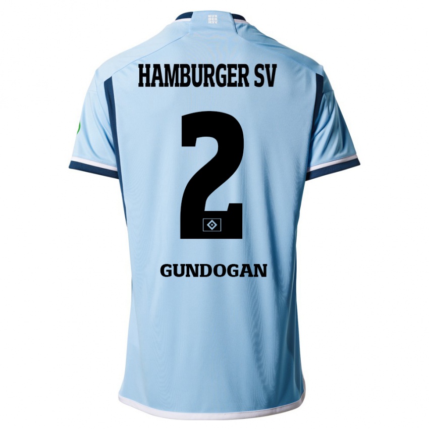 Heren Haci Gündogan #2 Blauw Uitshirt Uittenue 2023/24 T-Shirt België