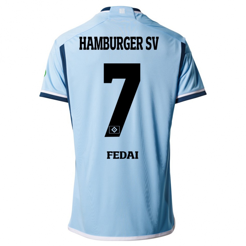 Heren Martin Fedai #7 Blauw Uitshirt Uittenue 2023/24 T-Shirt België