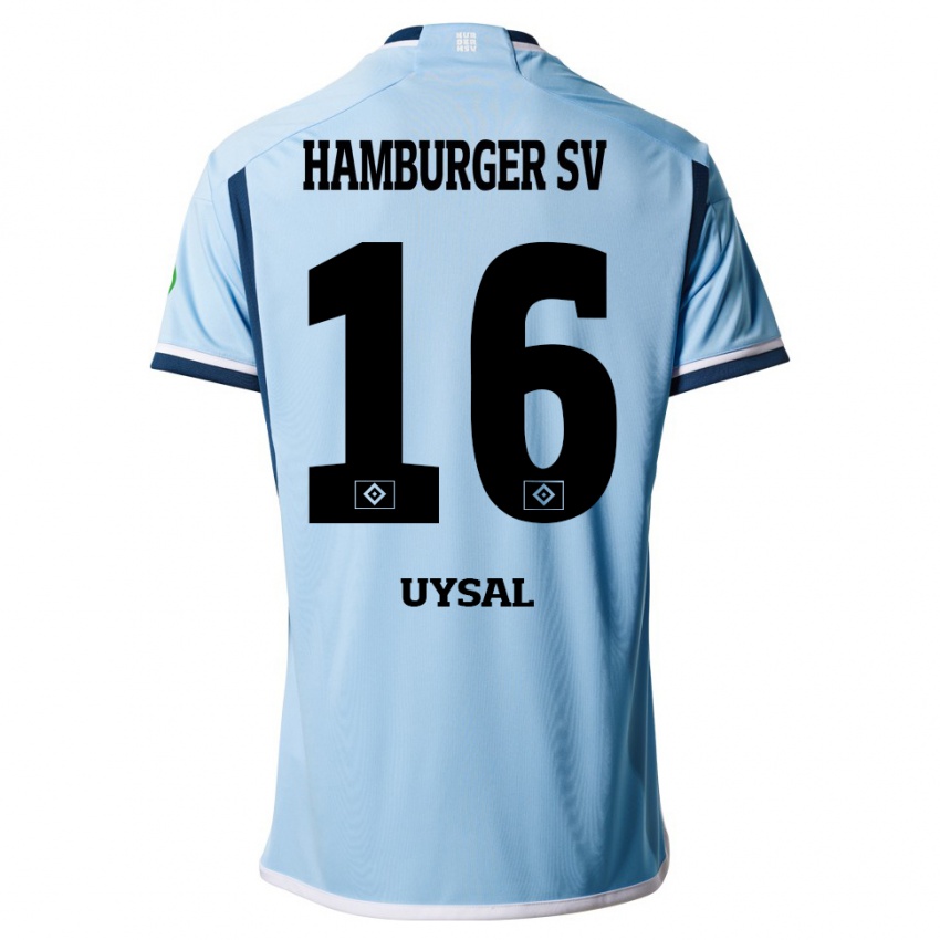 Heren Samed Uysal #16 Blauw Uitshirt Uittenue 2023/24 T-Shirt België