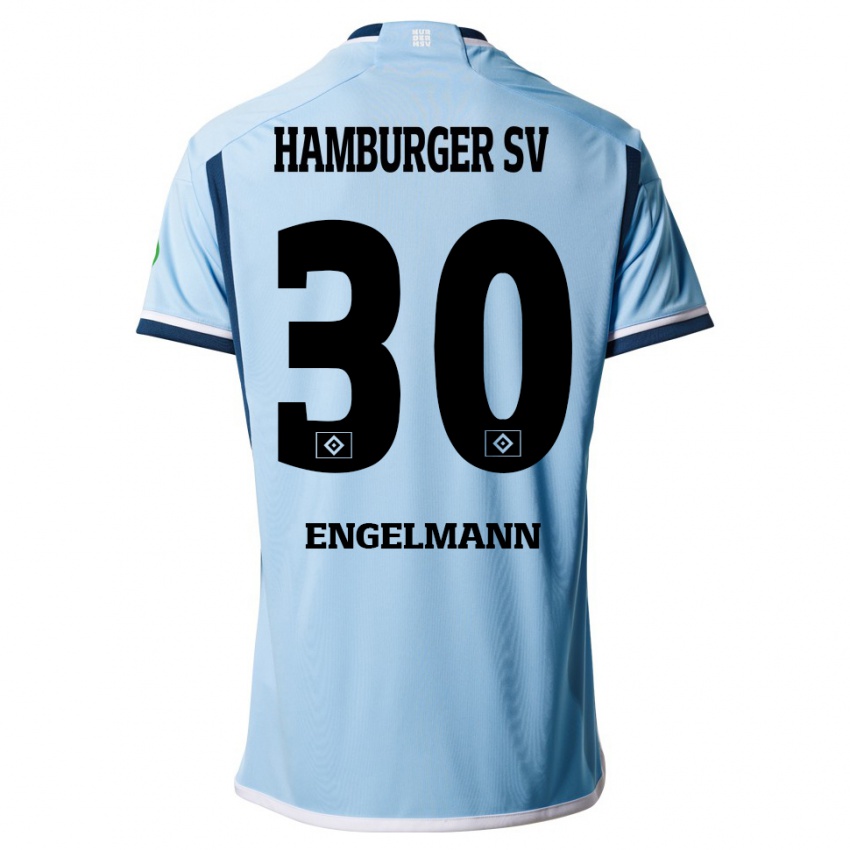 Herren Timon Engelmann #30 Blau Auswärtstrikot Trikot 2023/24 T-Shirt Belgien