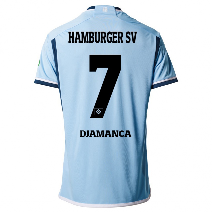 Heren Ismaila Djamanca #7 Blauw Uitshirt Uittenue 2023/24 T-Shirt België