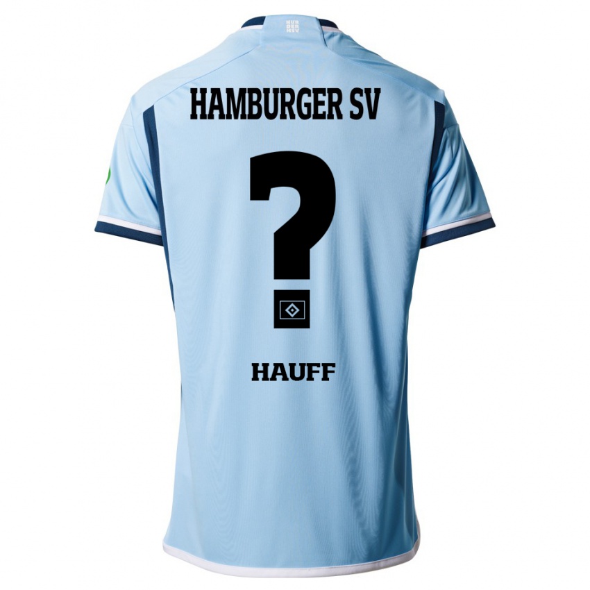 Heren Daniel Hauff #0 Blauw Uitshirt Uittenue 2023/24 T-Shirt België