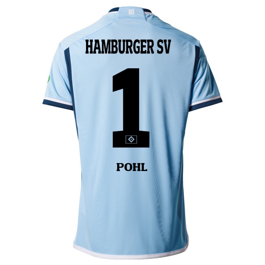 Herren Christina Pohl #1 Blau Auswärtstrikot Trikot 2023/24 T-Shirt Belgien