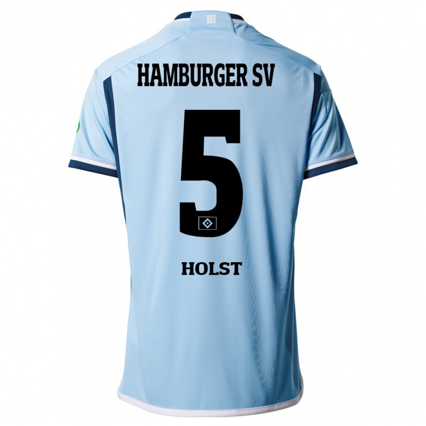 Heren Evelyn Holst #5 Blauw Uitshirt Uittenue 2023/24 T-Shirt België