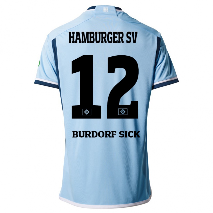 Heren Emma Burdorf-Sick #12 Blauw Uitshirt Uittenue 2023/24 T-Shirt België