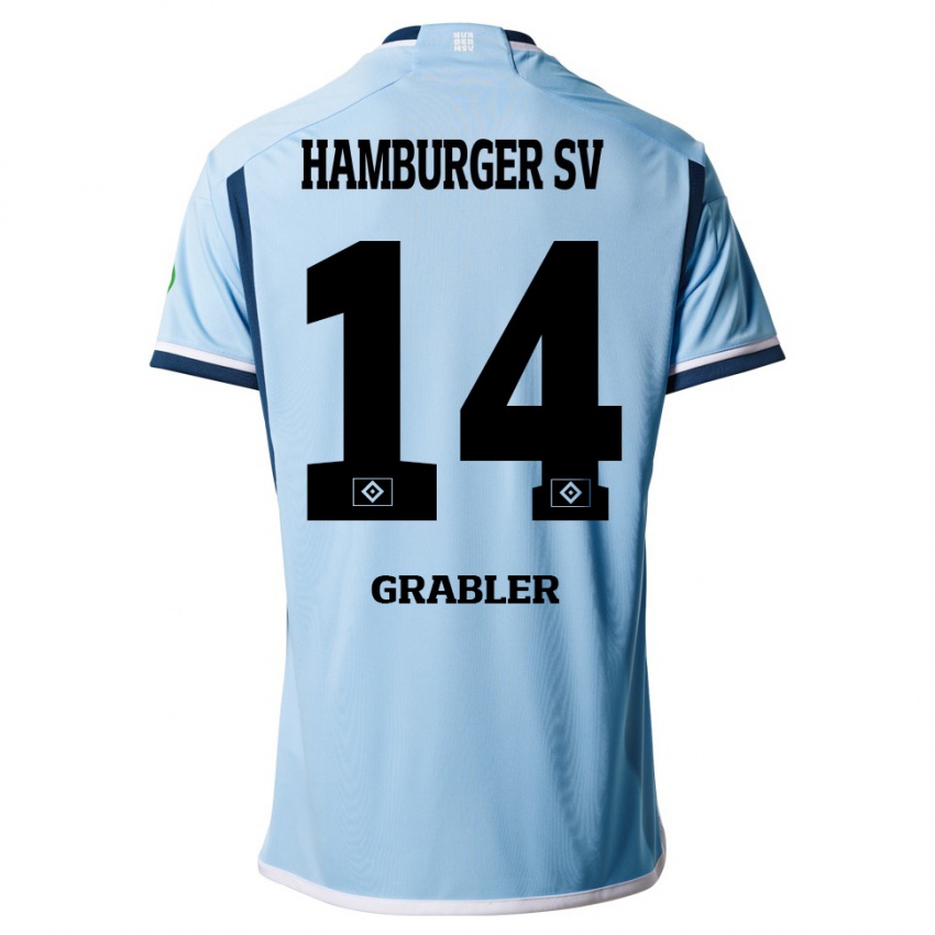 Herren Lukne Gräßler #14 Blau Auswärtstrikot Trikot 2023/24 T-Shirt Belgien