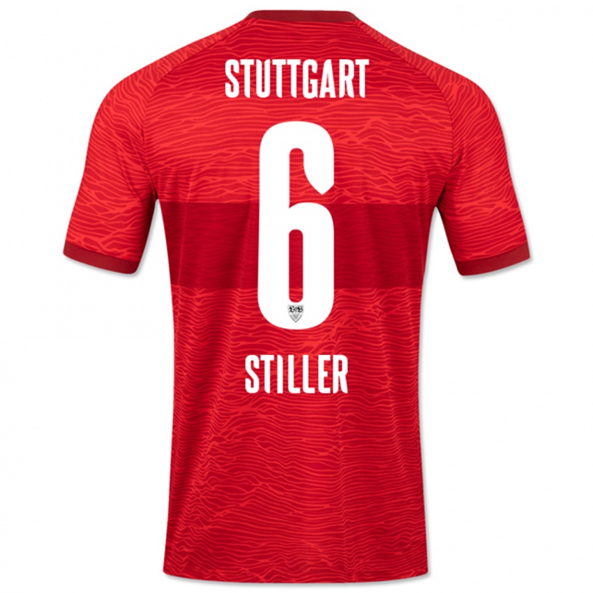 Heren Angelo Stiller #6 Rood Uitshirt Uittenue 2023/24 T-Shirt België