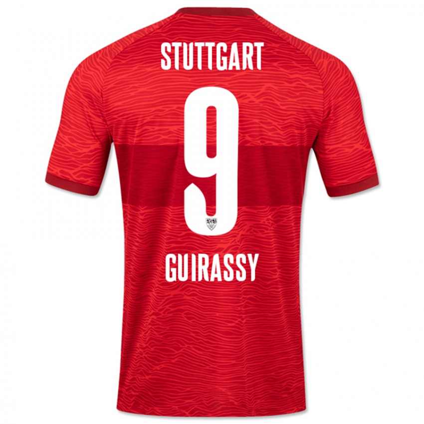 Heren Serhou Guirassy #9 Rood Uitshirt Uittenue 2023/24 T-Shirt België