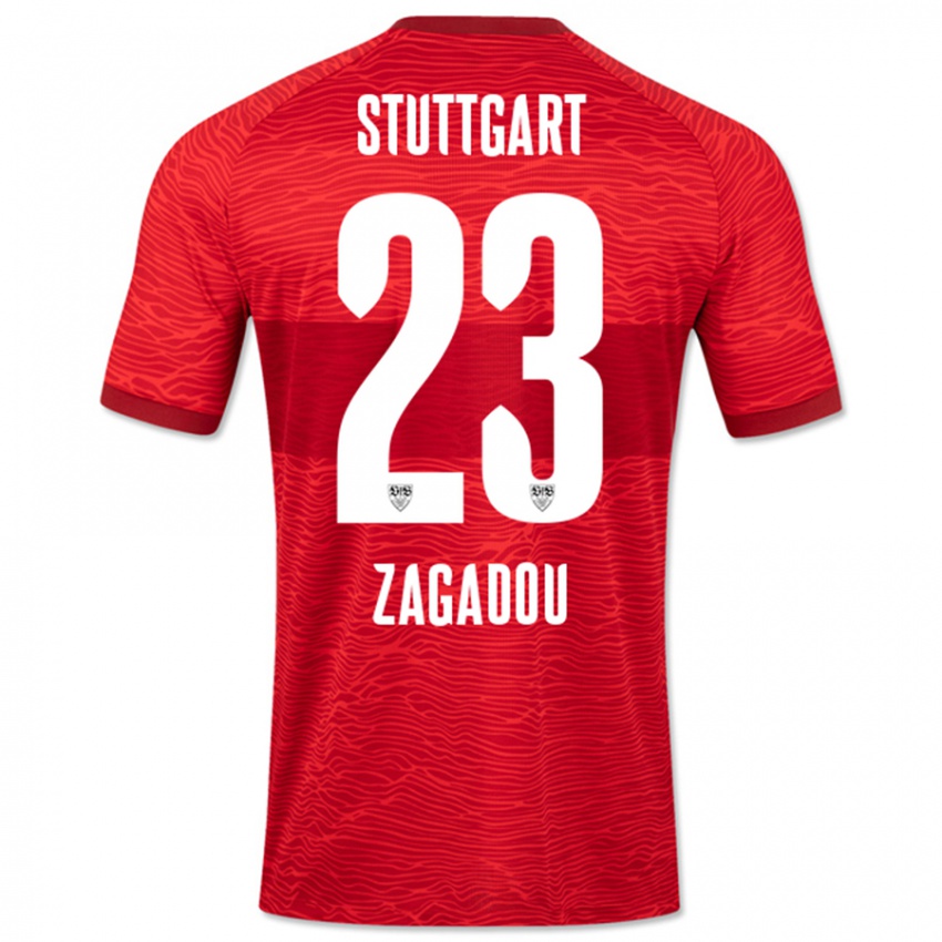 Heren Dan-Axel Zagadou #23 Rood Uitshirt Uittenue 2023/24 T-Shirt België
