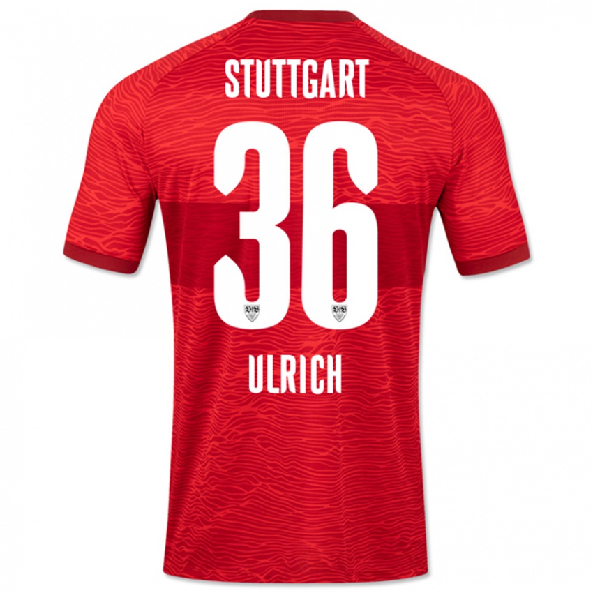 Heren Laurin Ulrich #36 Rood Uitshirt Uittenue 2023/24 T-Shirt België