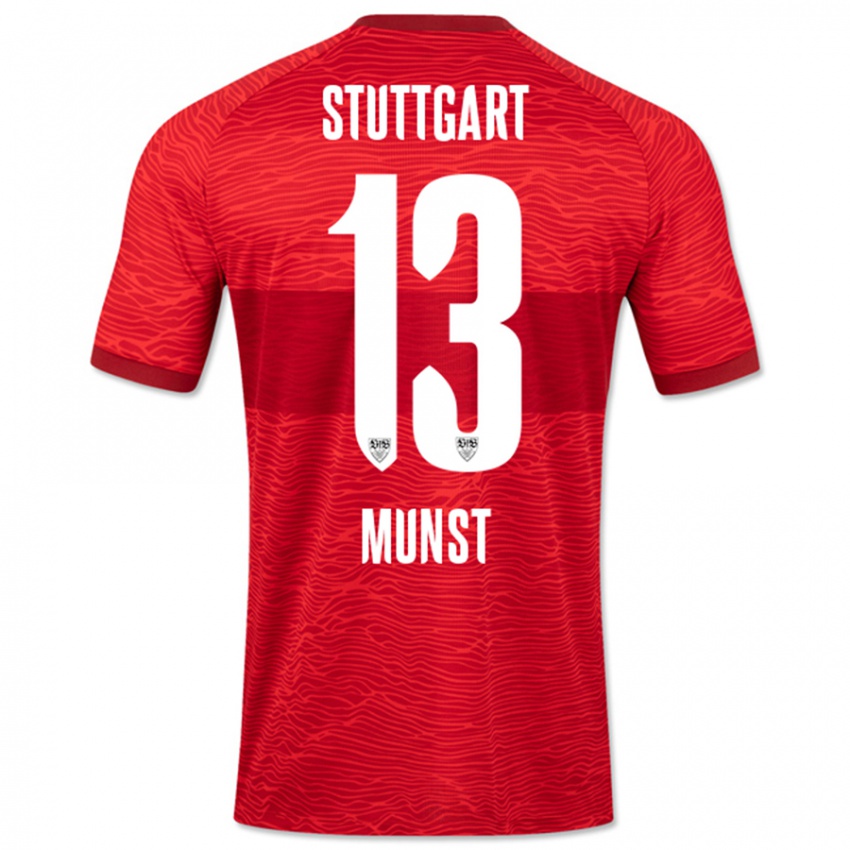 Heren Leonhard Münst #13 Rood Uitshirt Uittenue 2023/24 T-Shirt België