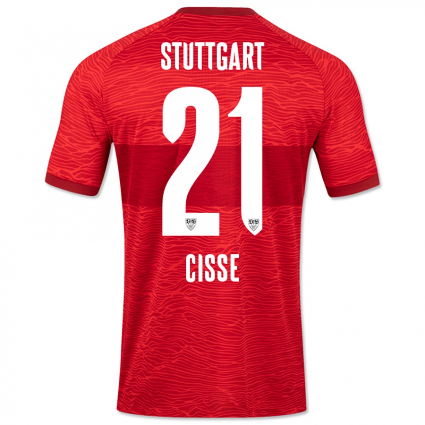 Heren Moussa Cissé #21 Rood Uitshirt Uittenue 2023/24 T-Shirt België