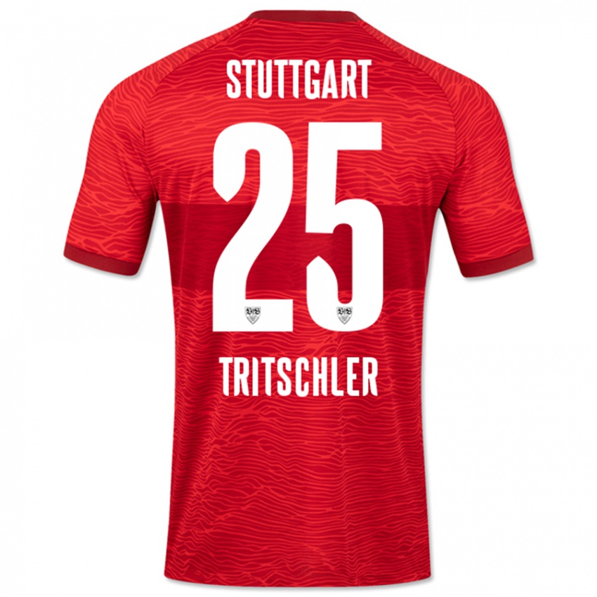 Heren David Tritschler #25 Rood Uitshirt Uittenue 2023/24 T-Shirt België