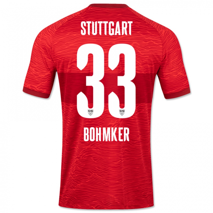 Heren Finn Böhmker #33 Rood Uitshirt Uittenue 2023/24 T-Shirt België