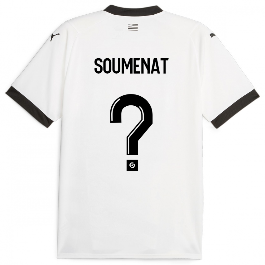 Heren Flavien Soumenat #0 Wit Uitshirt Uittenue 2023/24 T-Shirt België
