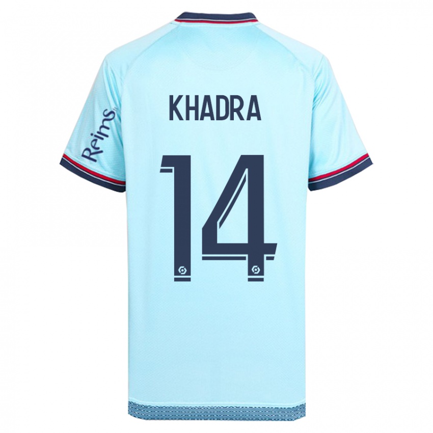 Herren Reda Khadra #14 Himmelblau Auswärtstrikot Trikot 2023/24 T-Shirt Belgien