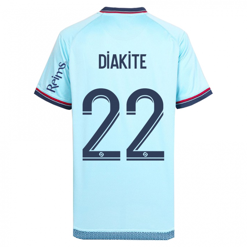 Herren Oumar Diakité #22 Himmelblau Auswärtstrikot Trikot 2023/24 T-Shirt Belgien