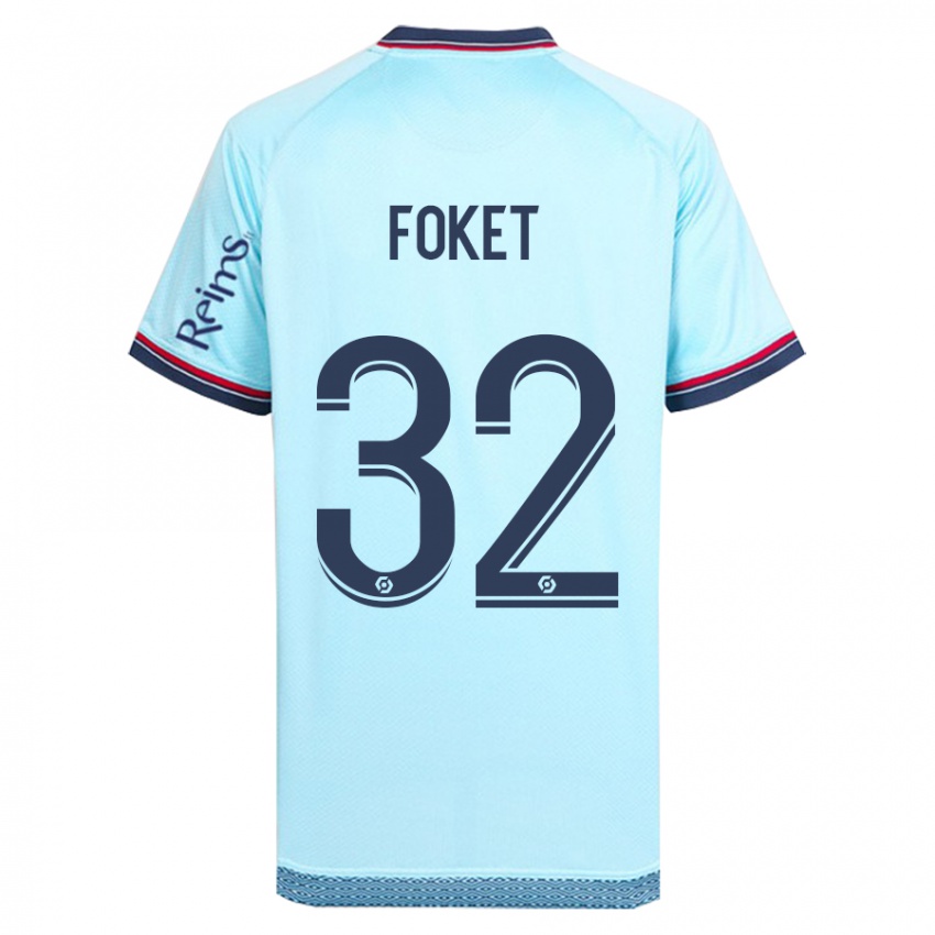 Heren Thomas Foket #32 Hemelsblauw Uitshirt Uittenue 2023/24 T-Shirt België