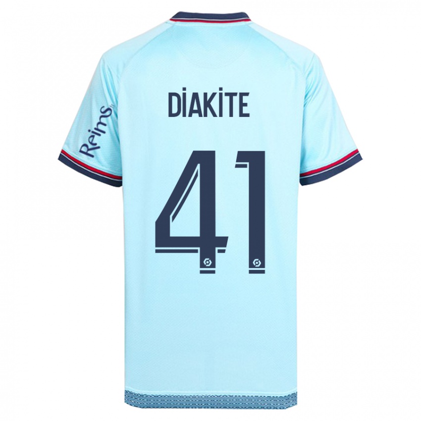 Heren Ibrahim Diakité #41 Hemelsblauw Uitshirt Uittenue 2023/24 T-Shirt België