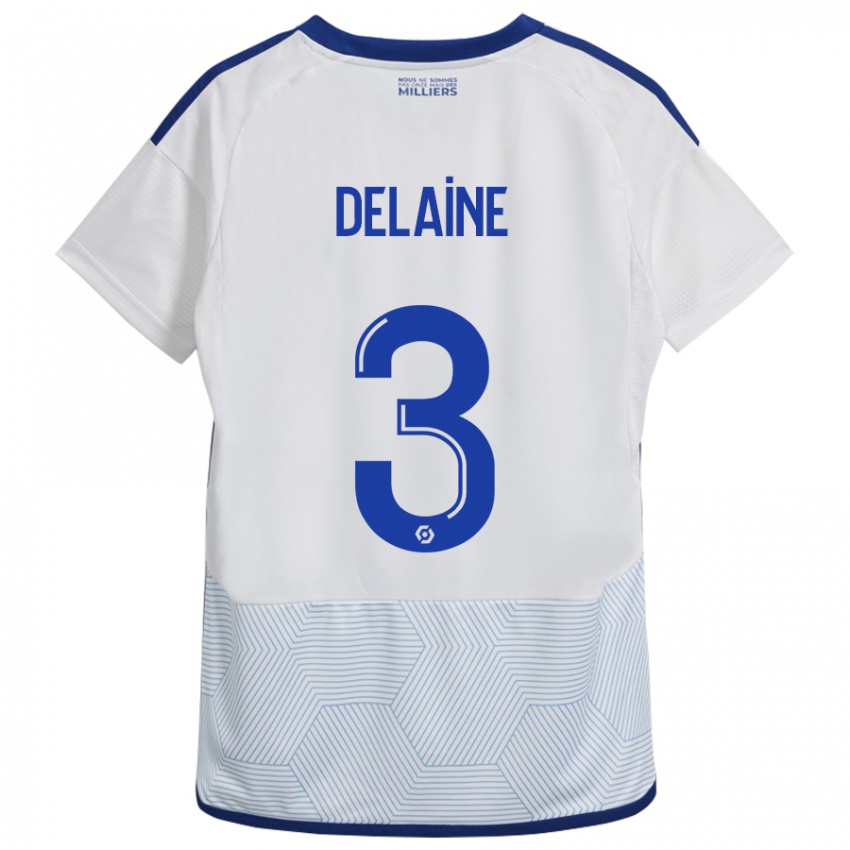 Heren Thomas Delaine #3 Wit Uitshirt Uittenue 2023/24 T-Shirt België