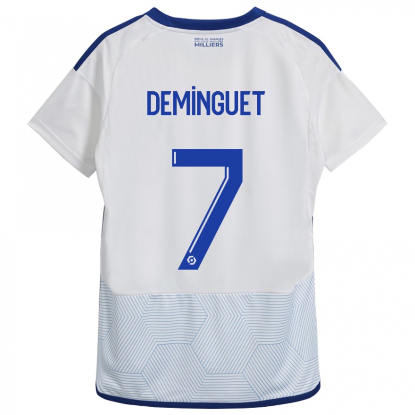 Heren Jessy Deminguet #7 Wit Uitshirt Uittenue 2023/24 T-Shirt België