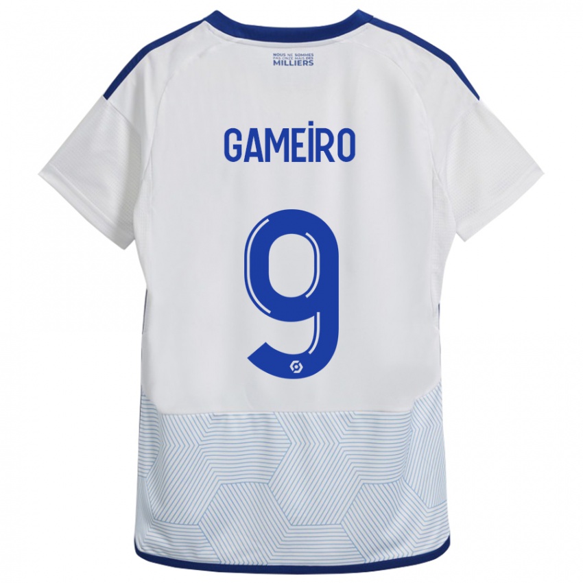 Heren Kévin Gameiro #9 Wit Uitshirt Uittenue 2023/24 T-Shirt België