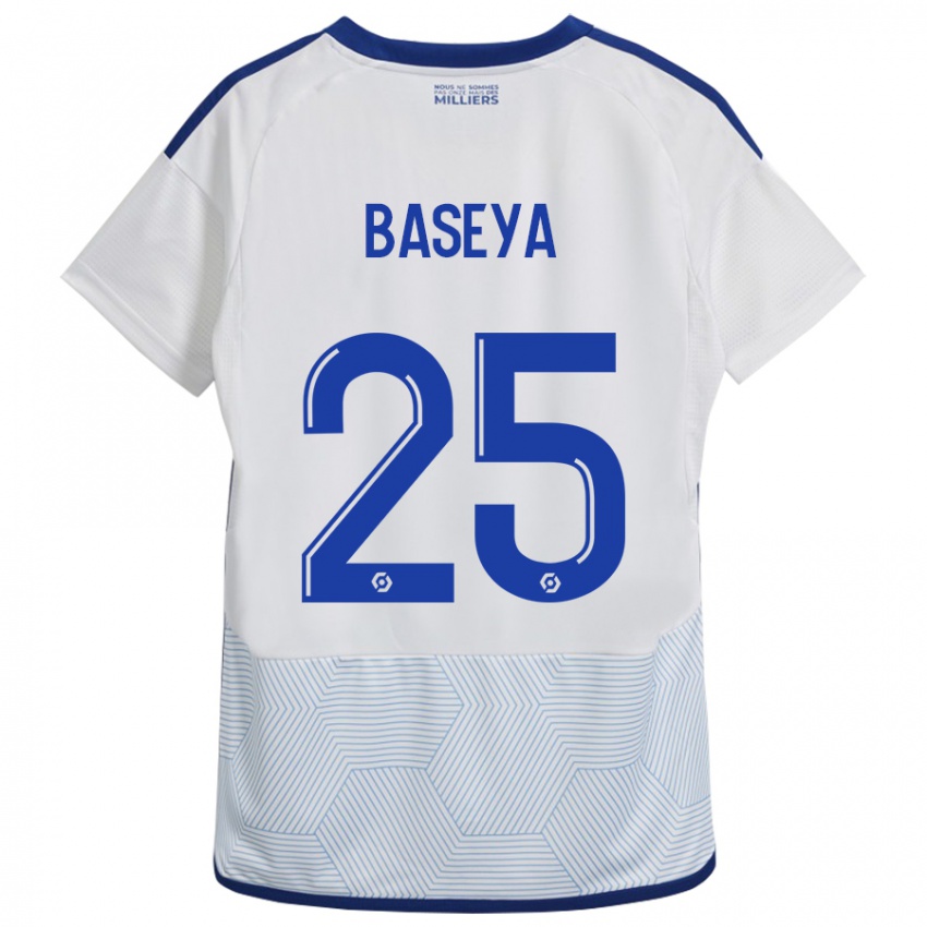 Heren Steven Baseya #25 Wit Uitshirt Uittenue 2023/24 T-Shirt België