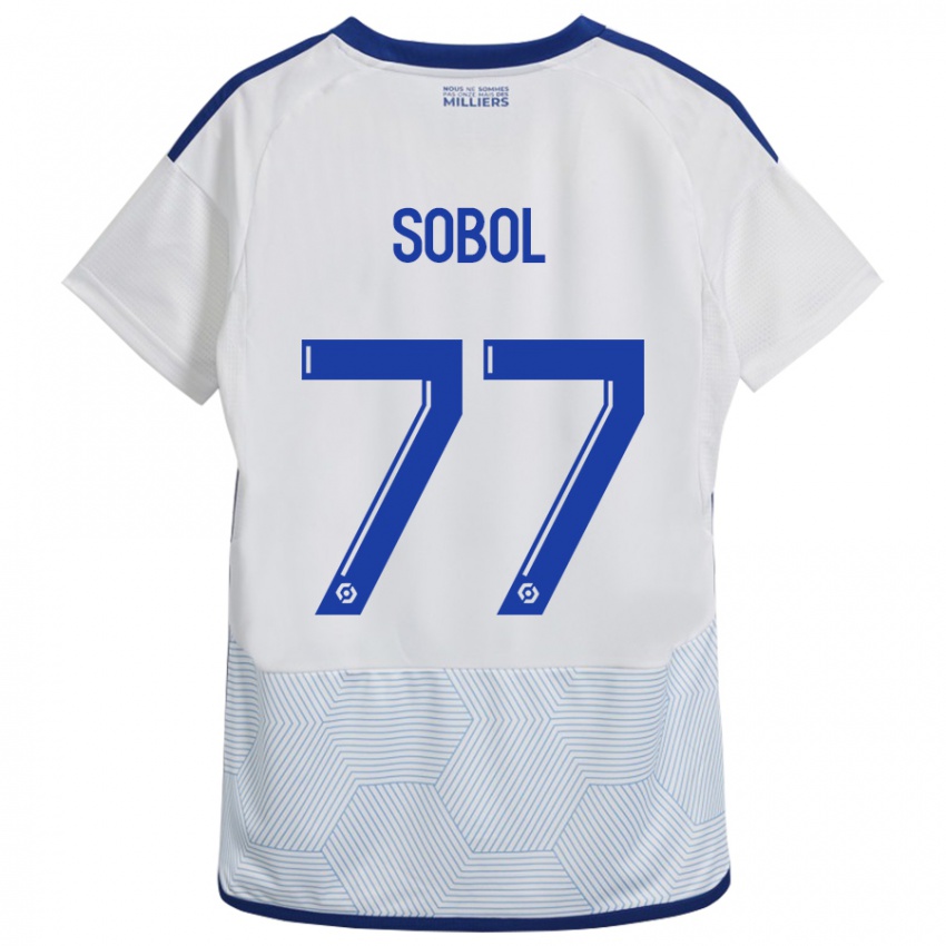 Heren Eduard Sobol #77 Wit Uitshirt Uittenue 2023/24 T-Shirt België