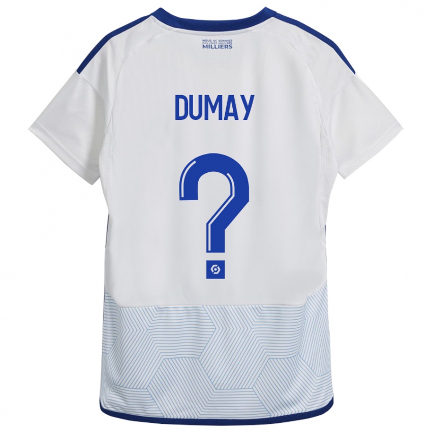 Heren Yoann Dumay #0 Wit Uitshirt Uittenue 2023/24 T-Shirt België