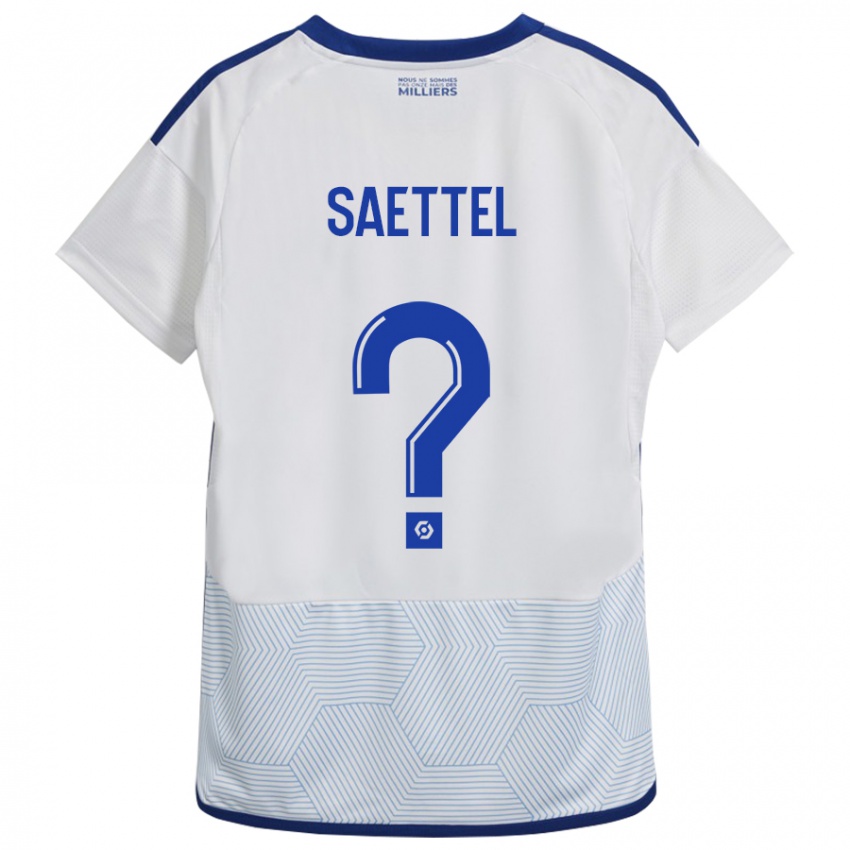 Heren Tom Saettel #0 Wit Uitshirt Uittenue 2023/24 T-Shirt België