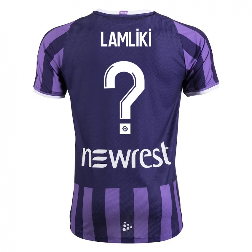 Heren Nassim Lamliki #0 Paars Uitshirt Uittenue 2023/24 T-Shirt België