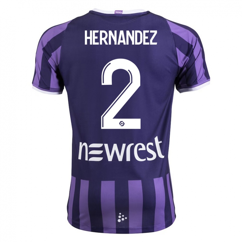 Heren Lucie Hernandez #2 Paars Uitshirt Uittenue 2023/24 T-Shirt België