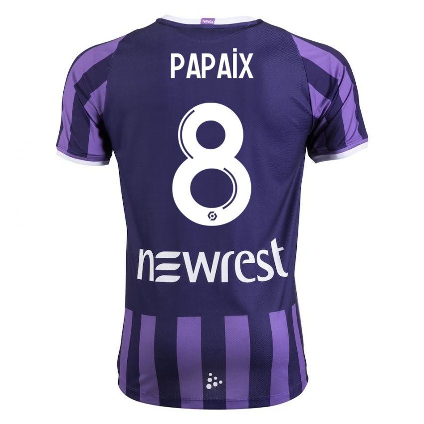 Heren Pauline Papaix #8 Paars Uitshirt Uittenue 2023/24 T-Shirt België